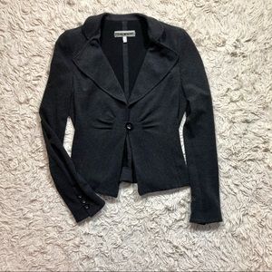 Armani Jeans Charcoal Single Button Tapered Blazer